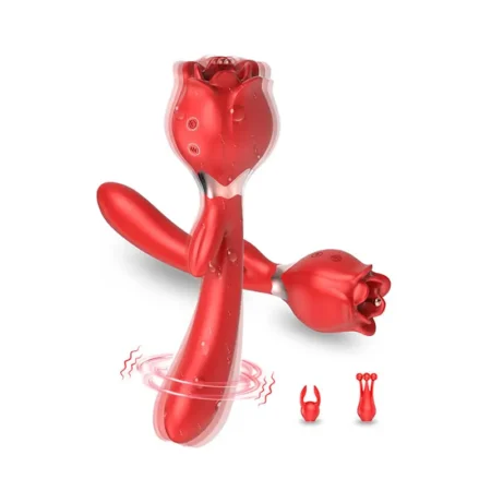 Tri-Action Rose Vibrator