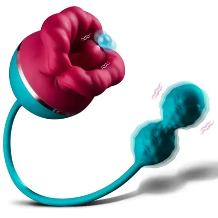 Telescopic Tongue Wave Rose Vibrator